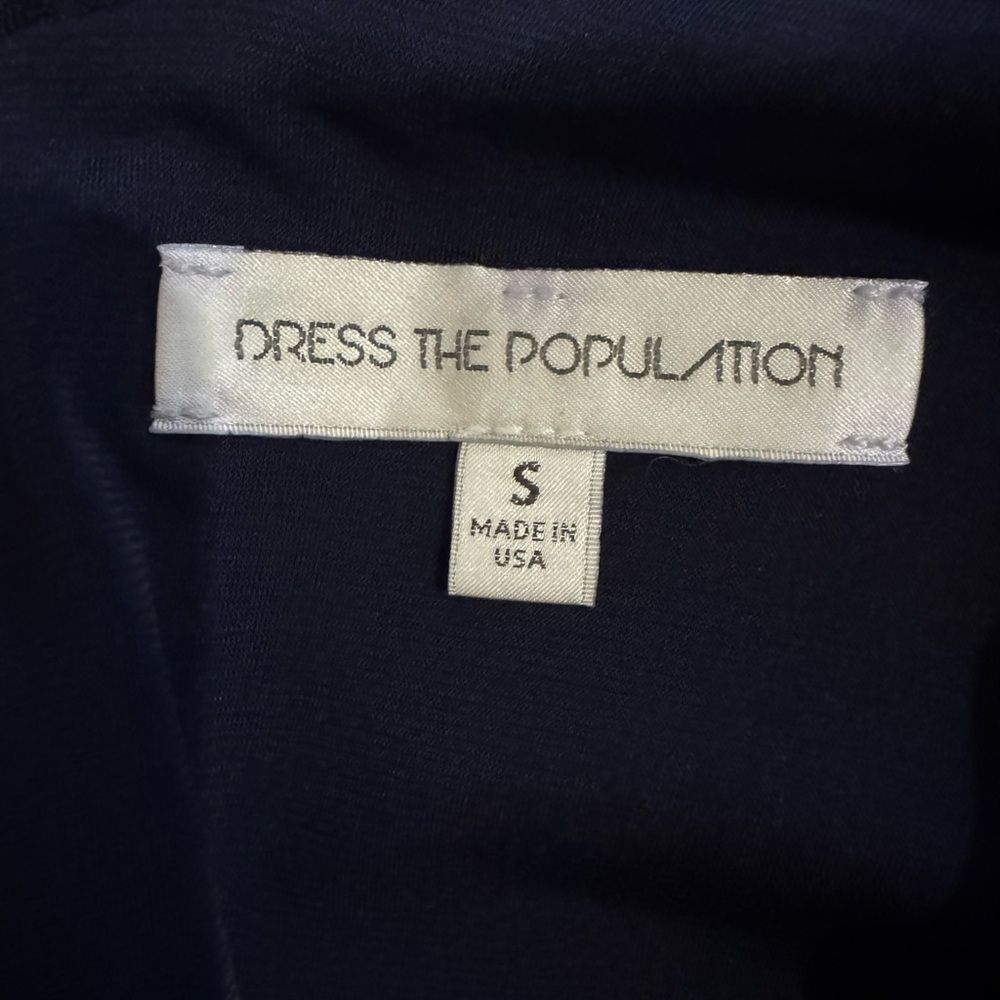 Dress the Population Navy Strappy Halter Midi Dress size small - Picture 5 of 9